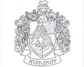 Items similar to Harry Potter Hufflepuff - PDF Coloring Page on Etsy