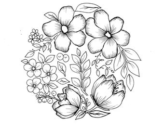 Flower ball - PDF Coloring Page