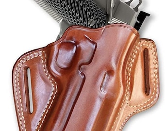 Pancake Holster Fits, Sig P210 Legend Target 9mm 5'' Barrel, Custom Holster, Hand Crafted, Hand Made. Right Hand Draw, Brown Color #1267#