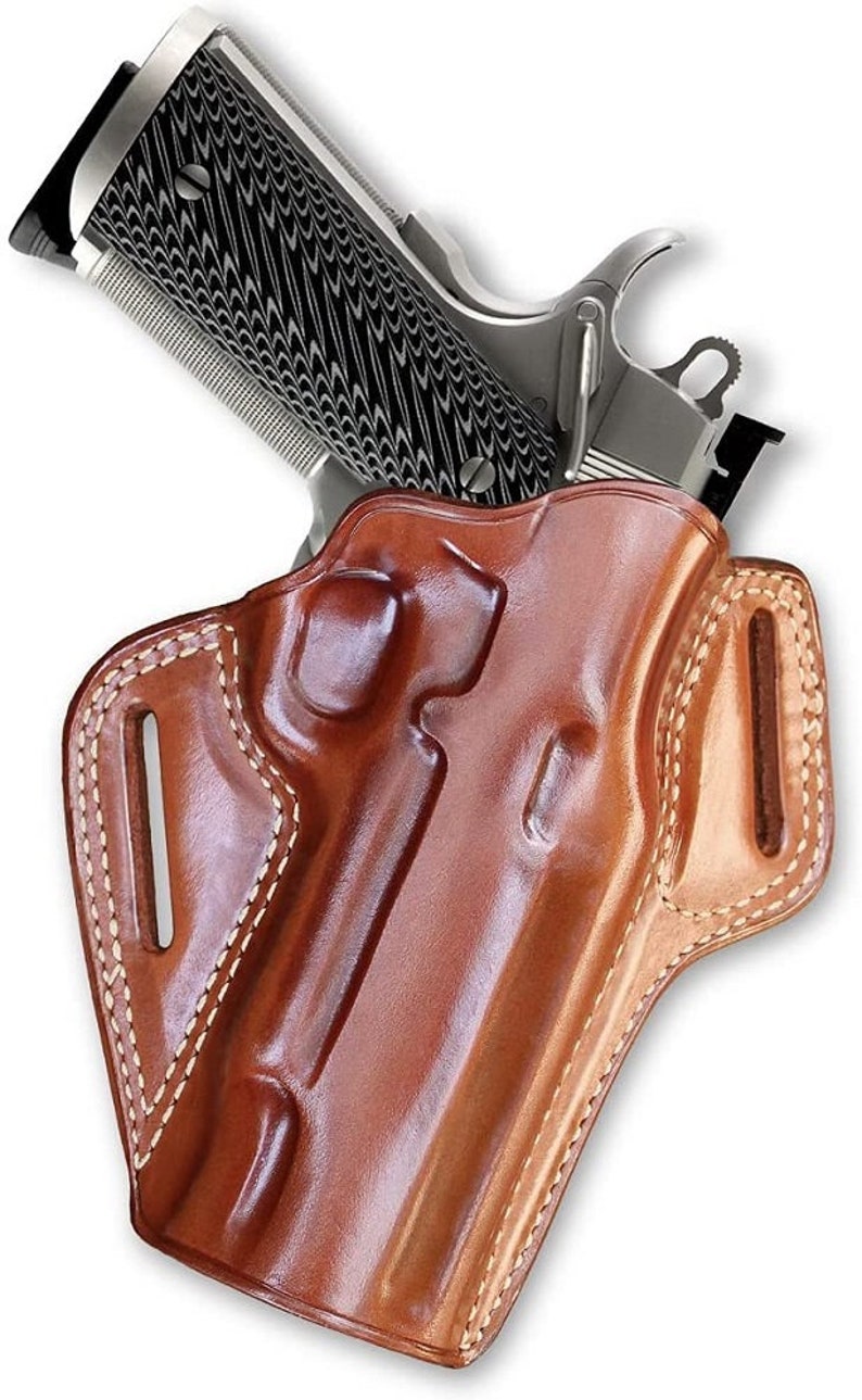 Pancake Holster Fits, Sig P210 Legend Target 9mm 5'' Barrel, Custom Holster, Hand Crafted, Hand Made. Right Hand Draw, Brown Color #1267# image 1