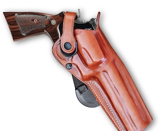 Revolver S&W Model 500 Magnum X-Frame 4" Barrel Custom Holster, Hand Crafted, Hand Made, Right Hand Draw #1433#