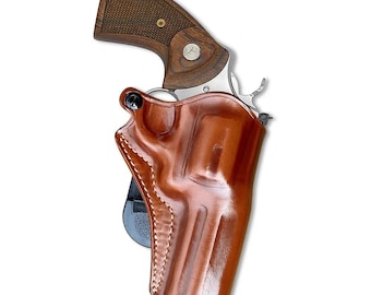 Colt Python 357 Revolver 4.25" Barrel, Custom Holster, Hand Crafted, Hand Made, Right Hand Draw #1304#