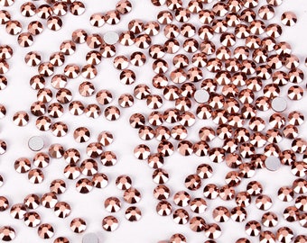 ROSE GOLD Swarovski crystals flat back stones gems rhinestone non hotfix for design nail art clothes shoes art* NEW!
