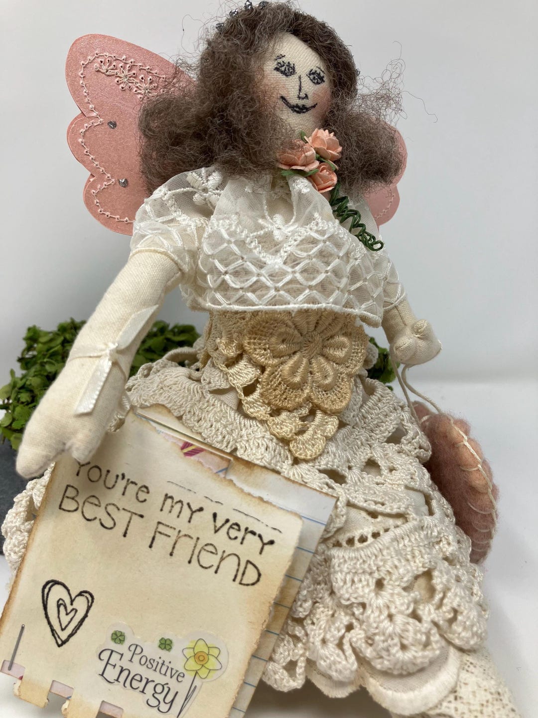 Angel Doll Ornament Vintage Lace Dress - Etsy