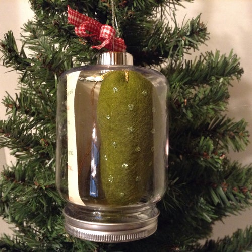 Christmas Pickle Ornament Dill Pickle Pickled Gherkin Tree Etsy
