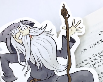 squished Gandalf bookmark