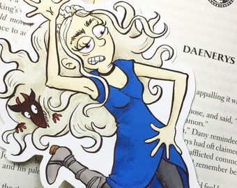 squished Dany bookmark