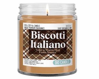 Biscotti Italiano Scented Candle - Smells Like Pecans, Almonds, and Crunchy Cookies - Dio Candle