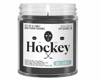 Hockey Sports Scented Candle - Smells Like Ice Rink and Spicy Deodorant - Dio Candle