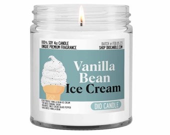 Vanilla Bean Ice Cream Scented Candle - Smells Like the real thing! - Dio Candle