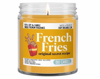 French Fries Scented Candle - Smells Like Starchy Potato, Grease, Salt and Pepper - Dio Candle