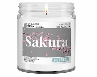 Sakura Scented Candle - Smells Like Cherry Blossoms - Dio Candle