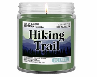 Hiking Trail Scented Candle - Smells Like Dry Dirt, Wildflowers and Tree Bark - Dio Candle