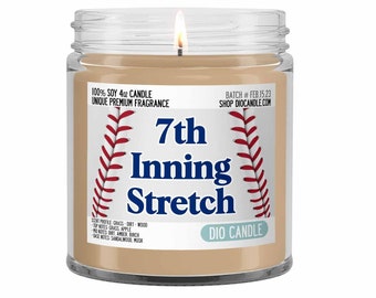 Baseball Sports Scented Candle - Grass, Dirt and Baseball Bats - Dio Candle