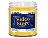 Video Store Scented Candle - Smells Like VHS, Carpet and Popcorn - Dio Candle