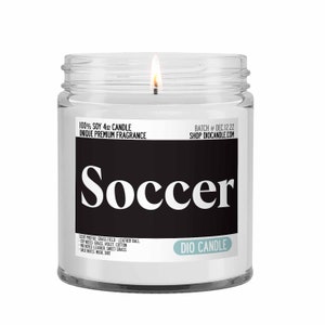 Soccer Scented Candle - Smells Like Grass Field, Leather Ball - Dio Candle