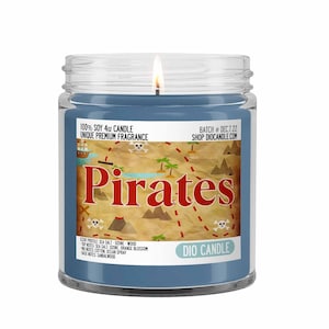 Pirates Scented Candle - Smells Like Sea Salt, Ozone and Wood - Dio Candle