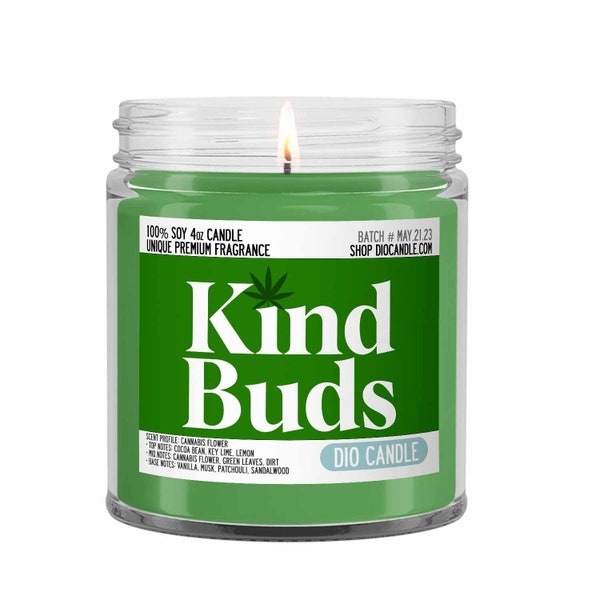 Kind Buds Scented Candle - Smells Like Cannabis Flower (Does NOT contain THC) - Dio Candle