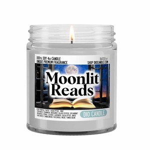 Moonlit Reads Scented Candle - Smells Like Paper, Eucalyptus and Mint - Dio Candle