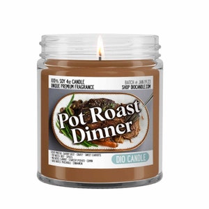 Pot Roast Scented Candle - Smells Like Savory Beef, Gravy and Sweet Carrots - Dio Candle
