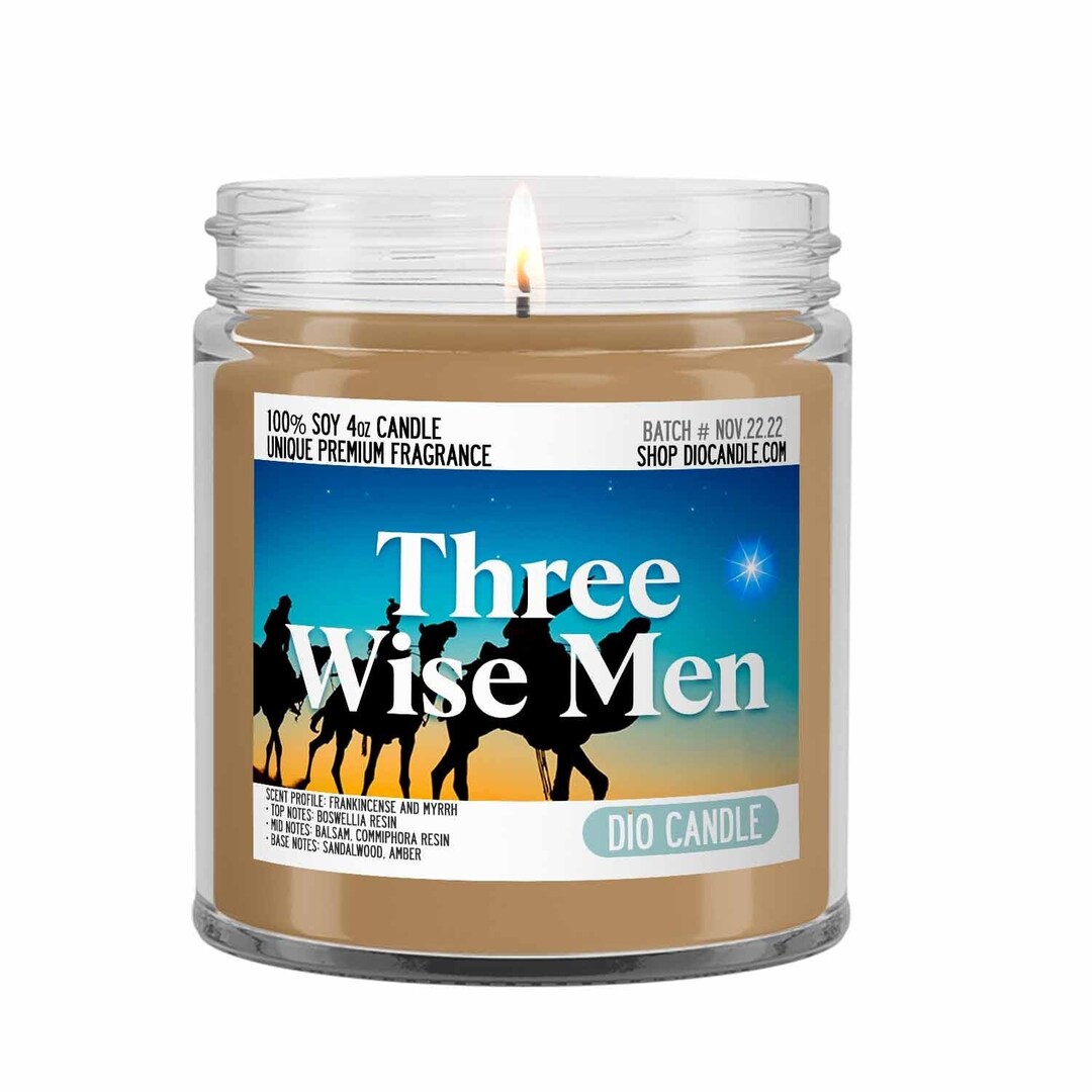 Christmas Candle Three Wise Men Scented Smells Like