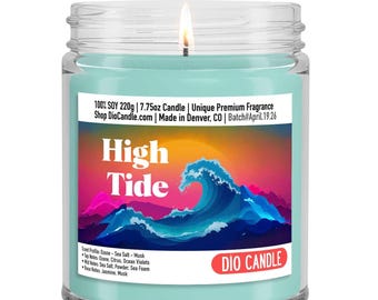 Ocean Candle: Ozone Sea Salt and Musk Scent - Coastal Home Gift