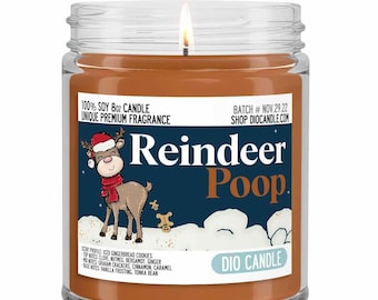 Reindeer Poop Gingerbread Scented Soy Candle