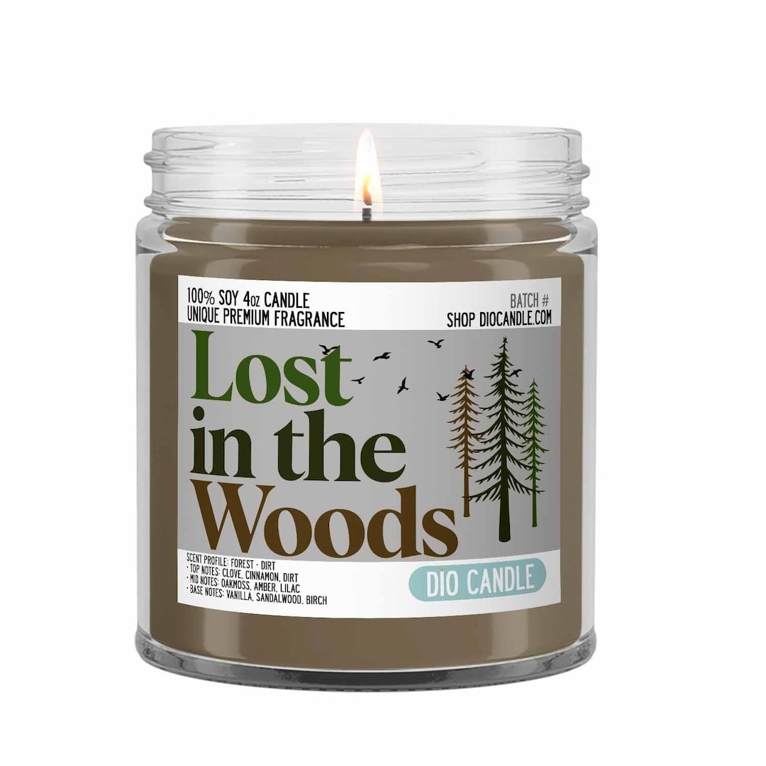 Lost in the Woods Scented Candle Smells Like Forest and Dirt Dio Candle
