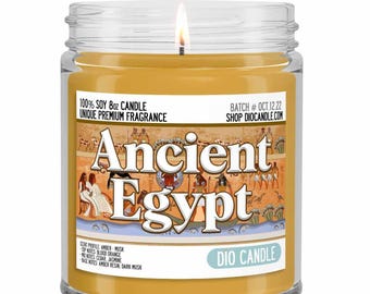 Ancient Egypt Scented Soy Candle – Amber, Musk & Blood Orange