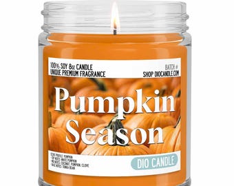 Pumpkin Season Soy Candle - Cozy Fall Fragrance Blend