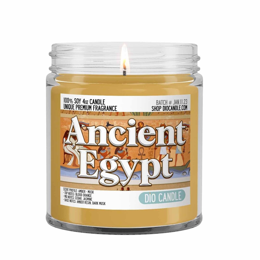 Ancient Egypt Scented Candle Smells Like Amber Resin Dio Candle Etsy