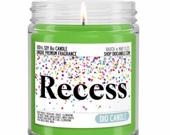 Recess Scented Soy Candle - Unique Scent by Dio Candle - #1 for Great Gifts