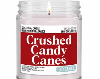 Crushed Candy Canes Soy Candle – Peppermint Vanilla Scent