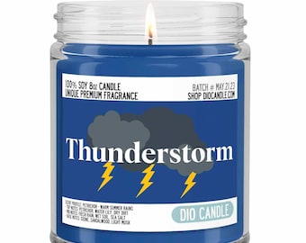 Thunderstorm Scented Soy Candle – Petrichor, Summer Rain