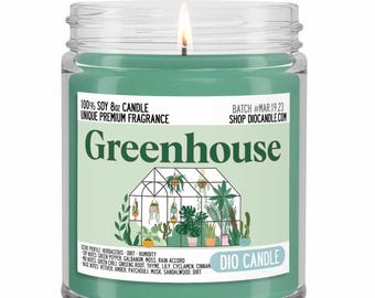 Greenhouse Scented Soy Candle - Unique Scent by Dio Candle - #1 for Great Gifts