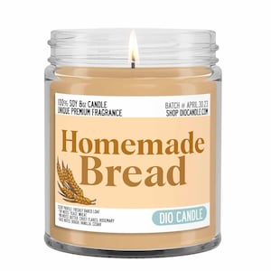 Homemade Bread Scented Soy Candle – Freshly Baked Loaf