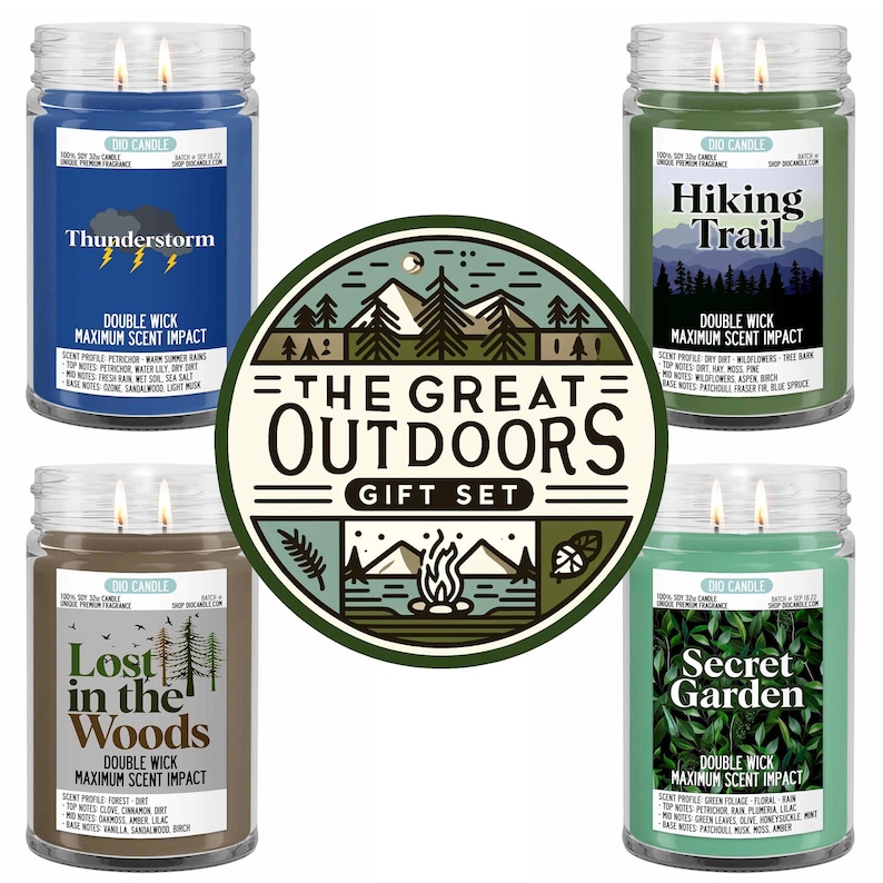 Great Outdoors 4 Candles Gift Set