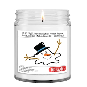 Vanilla Mint Candle: Eucalyptus Mint and Vanilla Scent - Winter Holiday Gift