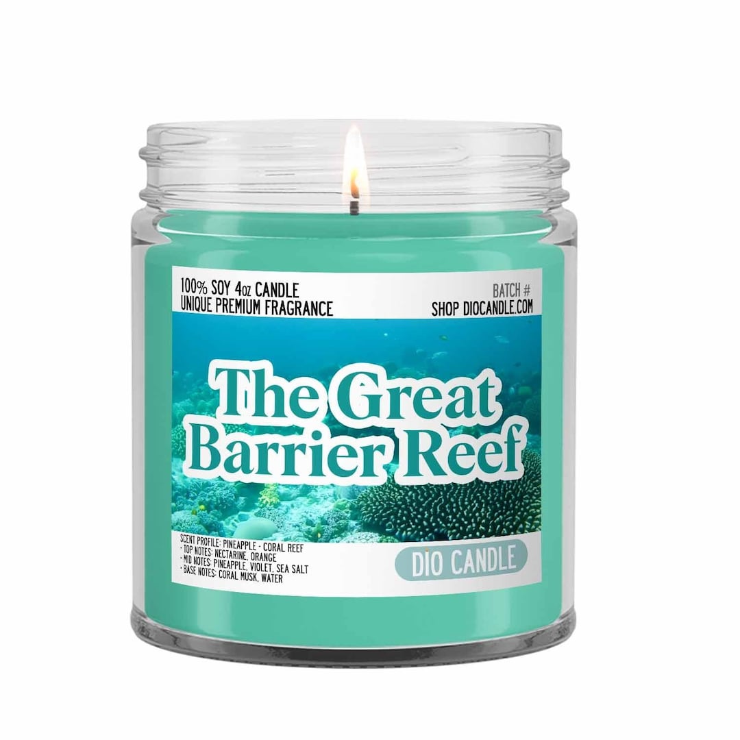 Great Barrier Reef Scented Candle Smells Like Pineapple and Coral Reef