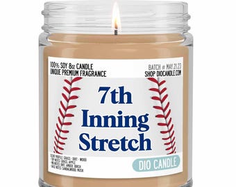 7th Inning Stretch Soy Candle – Baseball Scent