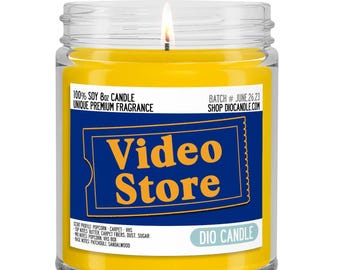 Video Store® Scented Soy Candle - Unique Scent by Dio Candle - #1 for Great Gifts