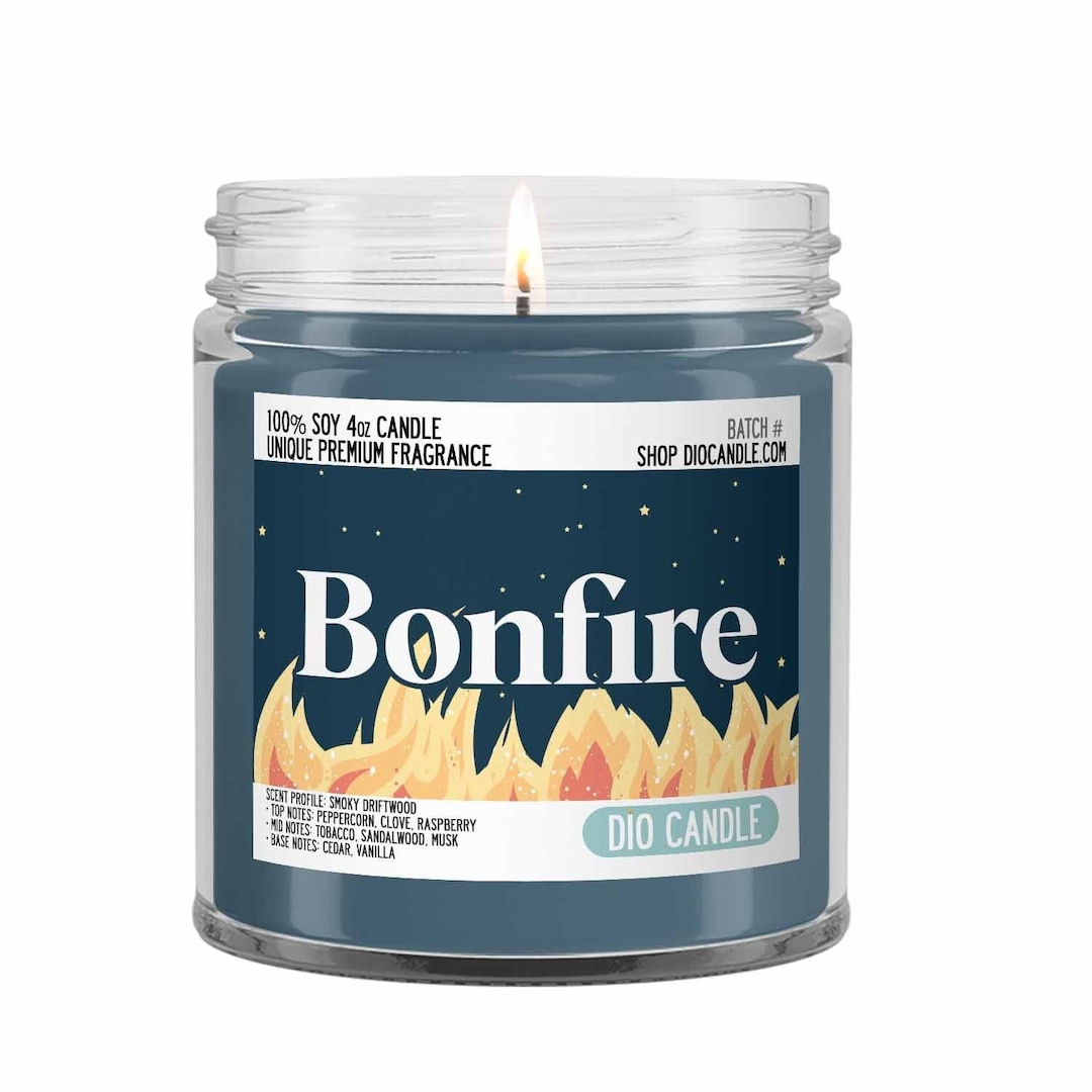 Bonfire Scented Candle Smells Like Smoky Driftwood Etsy Nederland