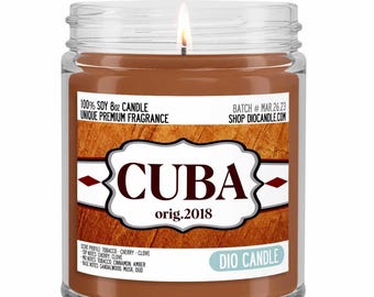 Cuban Tobacco Soy Candle – Cherry Clove Scent