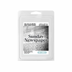 Sunday Newspaper Scented Candles or Wax Melts by Dio Candle® | 100% Naturally Vegan Soy - Hand Poured Gifts / Free Shipping