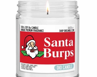 Santa Burps Scented Soy Candle – Funny Christmas Fragrance