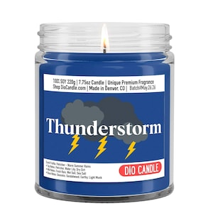 Thunderstorm Candle: Petrichor, Rain, And Earthy Scent - Nature Lover Gift
