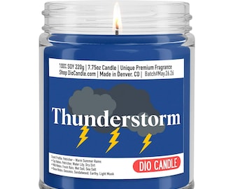 Thunderstorm Candle: Petrichor, Rain, And Earthy Scent - Nature Lover Gift