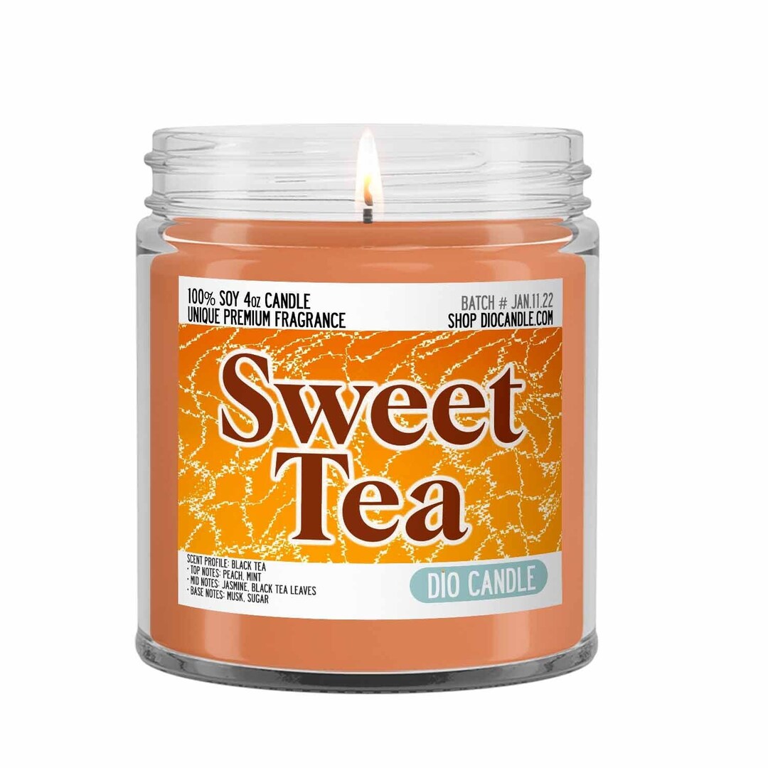 Sweet Tea Scented Candle Smells Like Black Tea and Mint Leaf Etsy.de