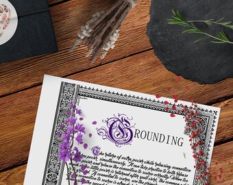 Grounding Information Page - Instant Download Book of Shadows Grimoire