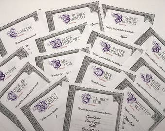 TOP 10 Every Witch Needs Bundle - Black Witches Salt, Warding Oil and more - INSTANT DOWNLOAD Book of Shadows Pages